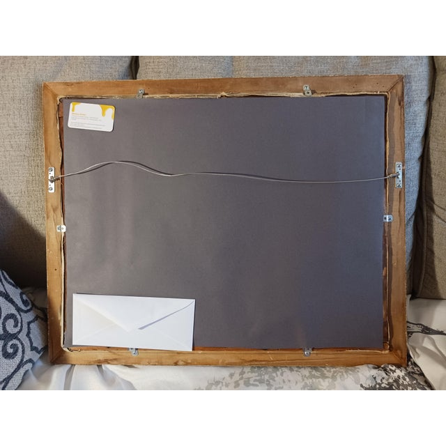 19th C. European Landscape Oil Painting With Sheep Herd and Shepherd, Luminous For Sale - Image 13 of 14