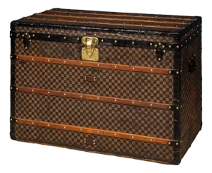 Antique Malle Haute Trunk in Damier Canvas by Louis Vuitton for Louis Vuitton, France, 1900s