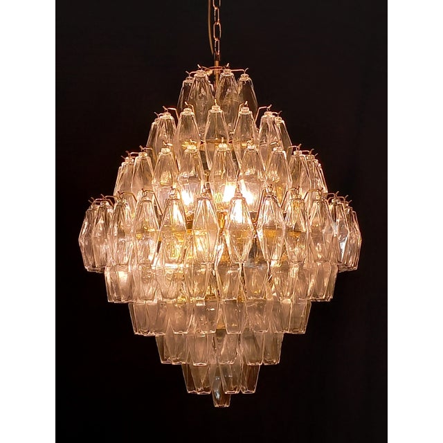 Chandelier with Crystal in Polyhedron Murano Glass, 1962 For Sale - Image 9 of 12