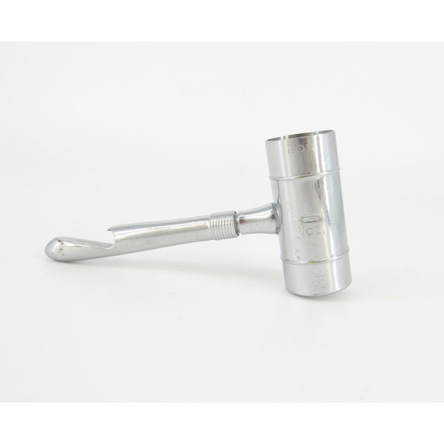 Period American Art Deco chrome cocktail/bar tool by Chase Brass and Copper Co. An all-in-one tool: cocktail measure,...