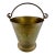 Vintage Brass Cachepot With Swing Handle and Aged Patina For Sale