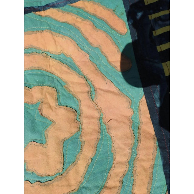 Textile Vintage Artist Made Abstract Art Quilt For Sale - Image 7 of 11
