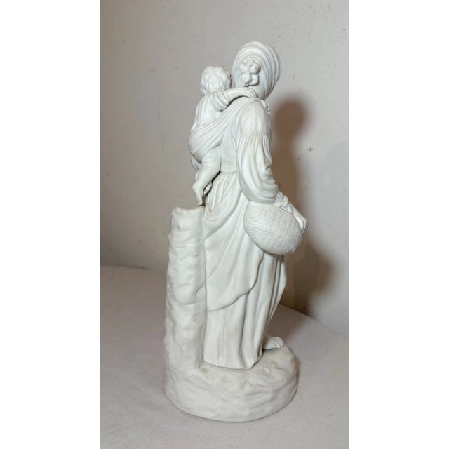 Large Antique 19th Century Parian Porcelain Lady European Figural Statue Figure For Sale - Image 10 of 13
