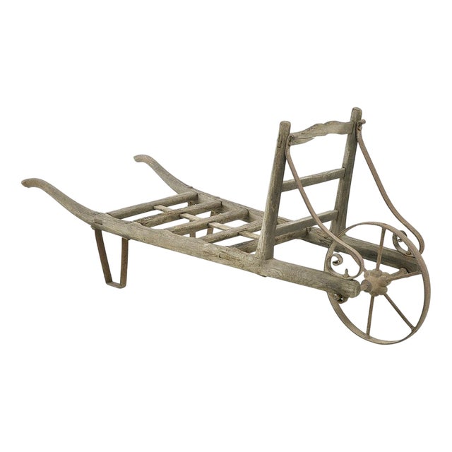 19th Century Wheelbarrow in Wood and Metal For Sale