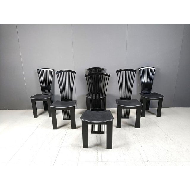 Postmodern Dining Chairs attributed to Pietro Costantini, 1980s, Set of 6 For Sale - Image 3 of 12