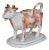 Antique English Staffordshire Porcelain Red & White Cow Bull Creamer Pitcher For Sale