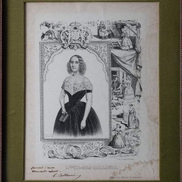 Printmaking Materials Signed French Actors Lithographs, c.1843 For Sale - Image 7 of 8
