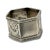 Mid 19th Century Unusual Hexagon Shape Antique Completely Hand Made American Coin Silver Napkin Ring - Circa 1860s For Sale - Image 5 of 12