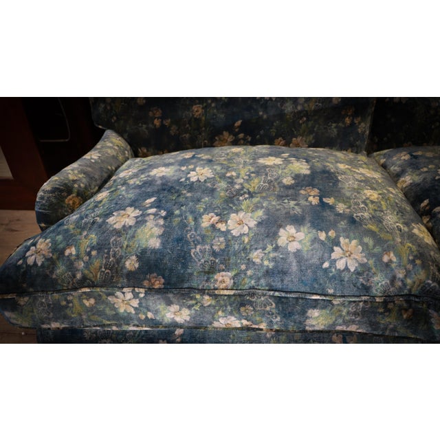 Large Vintage Two-Seater Sofa in Velvet by George Smith, 2010s For Sale - Image 12 of 17