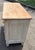 Mid 20th Century Vintage Painted Primitive Pine Chest With Natural Top For Sale - Image 5 of 8