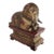 Antique Wooden Chinese Young Elephant Resting on Plinth Statue For Sale