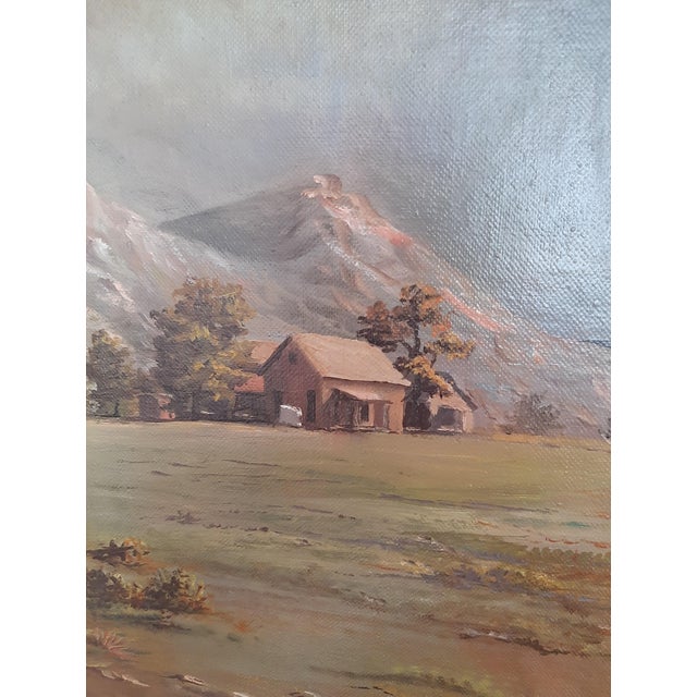 American Texas Prisoner Inmate Art Mountain House Painting For Sale - Image 3 of 14