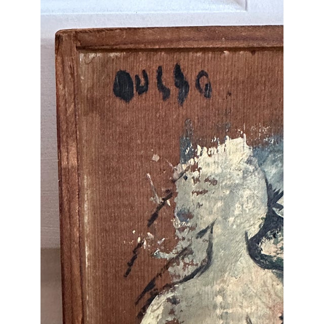 Leon D'Usseau, Jr. (American, 1918-1991), AKA Leon Dusso. Early California modern art painting on board. This painting...