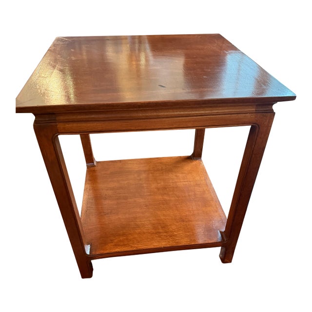 1950s Mid-Century Chinoiserie Mahogany Side Table For Sale