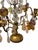 1950s Pair 3-Arm French Gilt Brass Crystal Fruit and Crystal Candelabra, Made in France, Mid-Century Hollywood Regency For Sale - Image 5 of 12