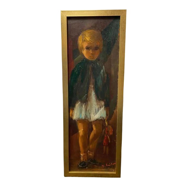"The Last Doll" Post-Impressionist Oil Portrait by Mary Erikson For Sale
