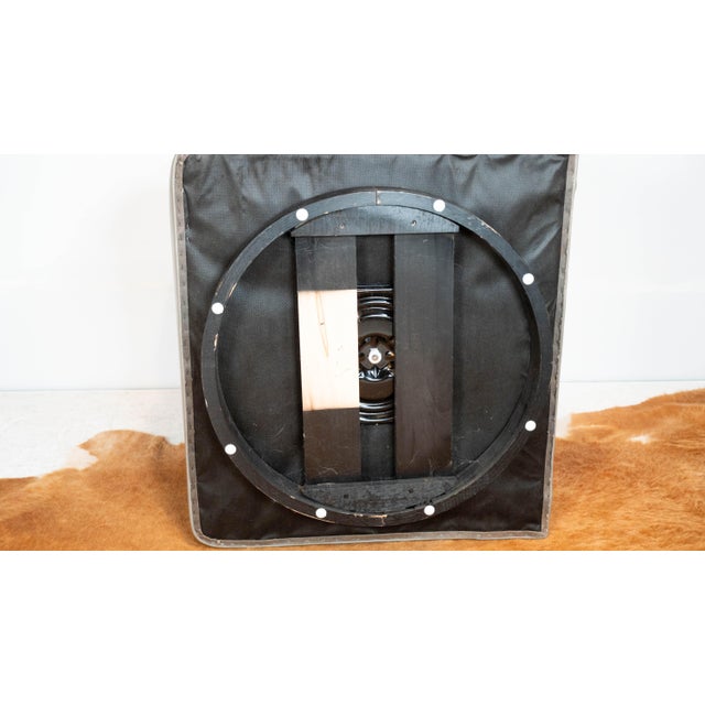 Restoration Hardware Drew Leather Swivel Chair For Sale - Image 15 of 16