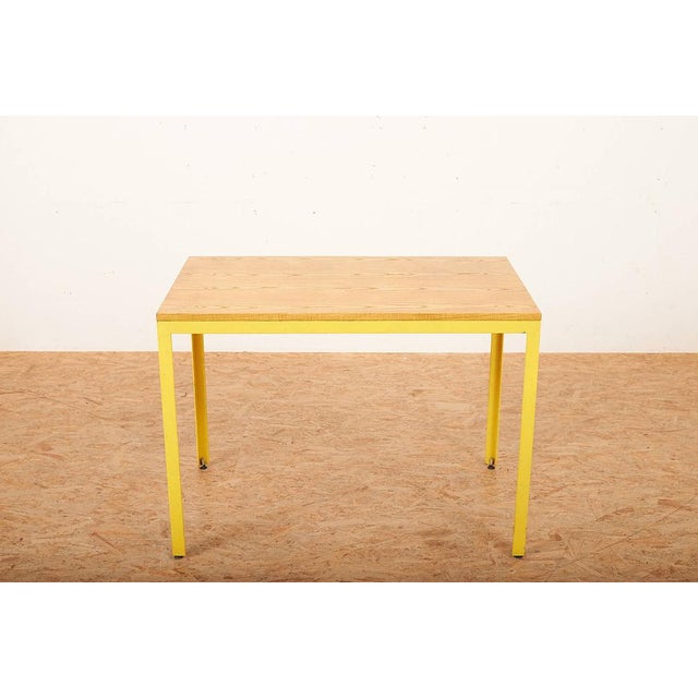 Yellow Kitchen Table in Steel and Ash Wood from Victoria Möbel, 1959 For Sale - Image 12 of 12