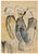 Mino Maccari, The Undecided, 1938, Watercolor For Sale