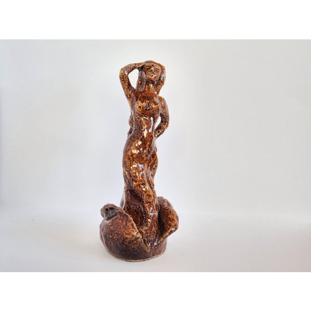 Vintage Handcrafted Ceramic Abstract Woman Sculpture, 1970s For Sale - Image 4 of 10