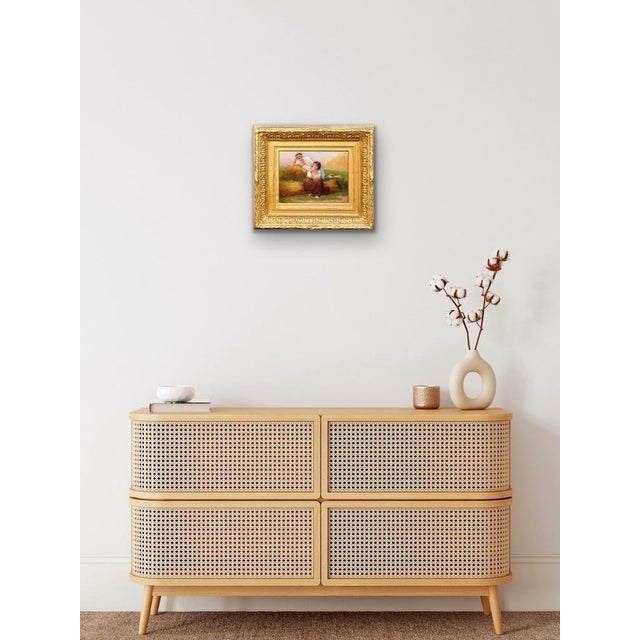 Charles Landelle, I Ask You for a Caress and You Tickle Me, 1860s, Oil Painting, Framed For Sale - Image 14 of 18