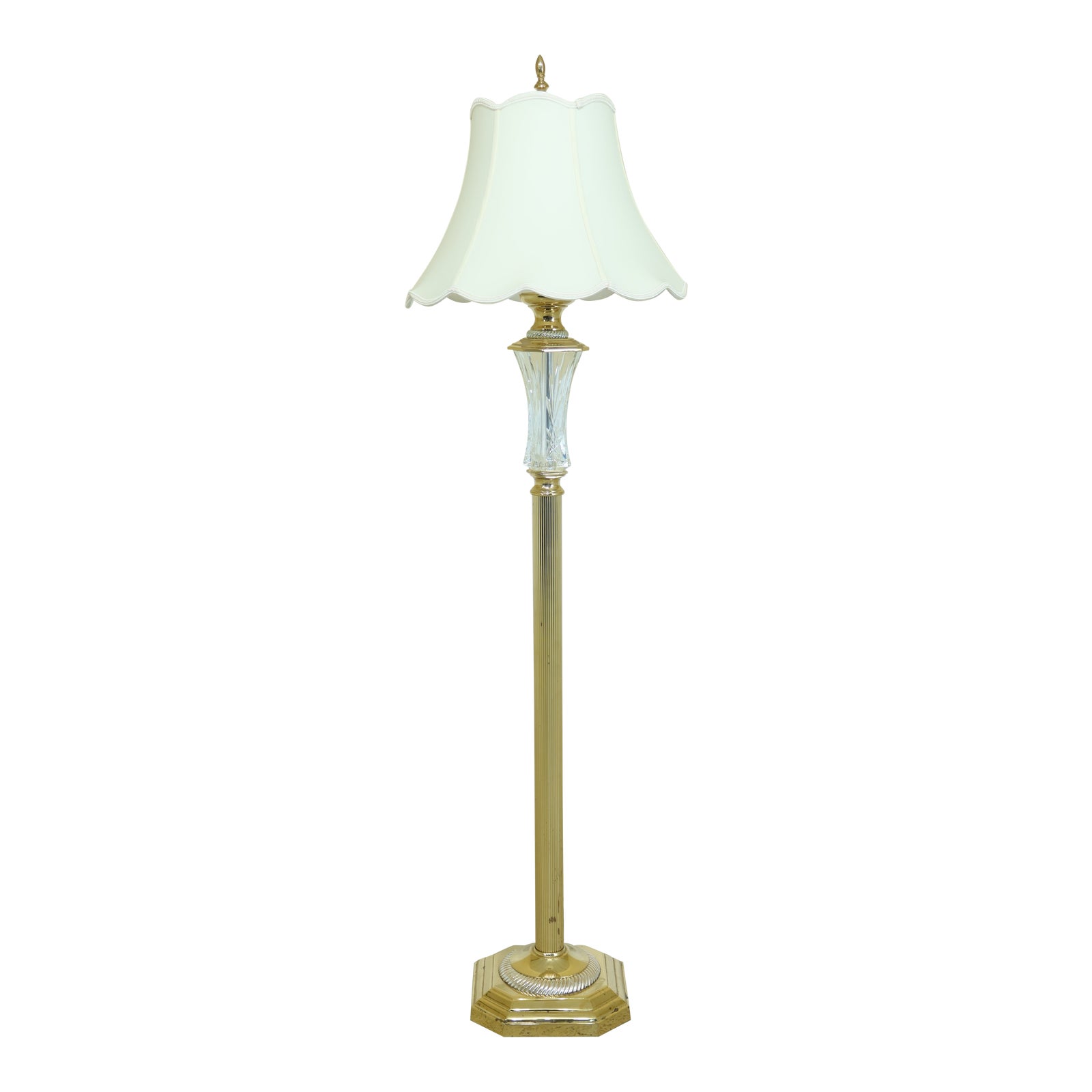 Waterford Brass & Crystal Tall Floor Lamp Chairish