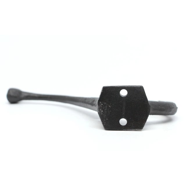 New Reproduction Double Black Cast Iron Hook For Sale - Image 6 of 6