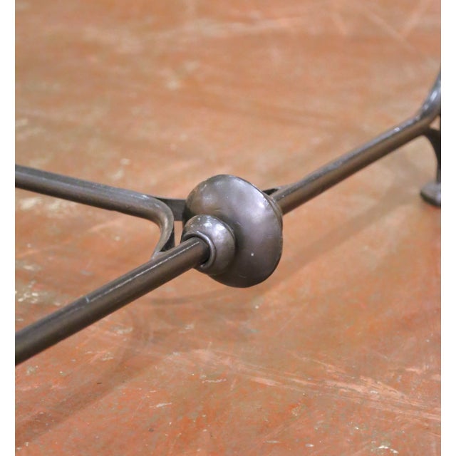 Metal Mid-Century Iron and Glass Coffee Table in the Manner of Diego Giacometti For Sale - Image 7 of 8
