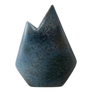 1970s French Porcelain Vase by Yves Mohy for Virebent For Sale