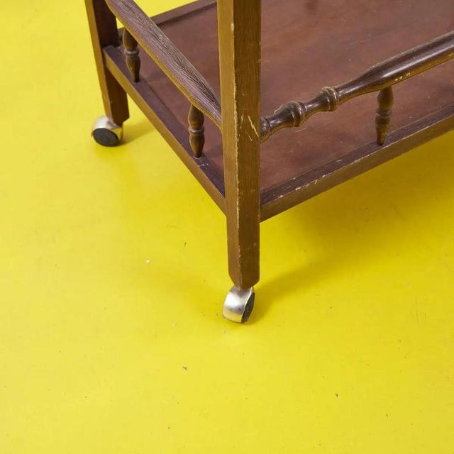 Wooden Serving Trolley, Italy, 1960s For Sale - Image 3 of 9