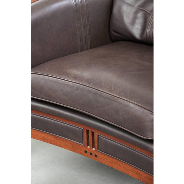 Art Deco Armchair from the Decoforma Series with Dark Brown Cowhide Leather Upholstery by Schuitema For Sale - Image 10 of 13