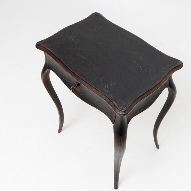 Baroque Baroque Style Black Side Table, Late 19th Century For Sale - Image 3 of 6