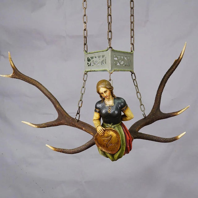 Antique Lusterweibchen of a Victorian Lady Ca. 1920 For Sale - Image 6 of 12