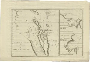 Detailed Map of New Zealand Showing the Route of Capt. Cooks First Voyage, 1803