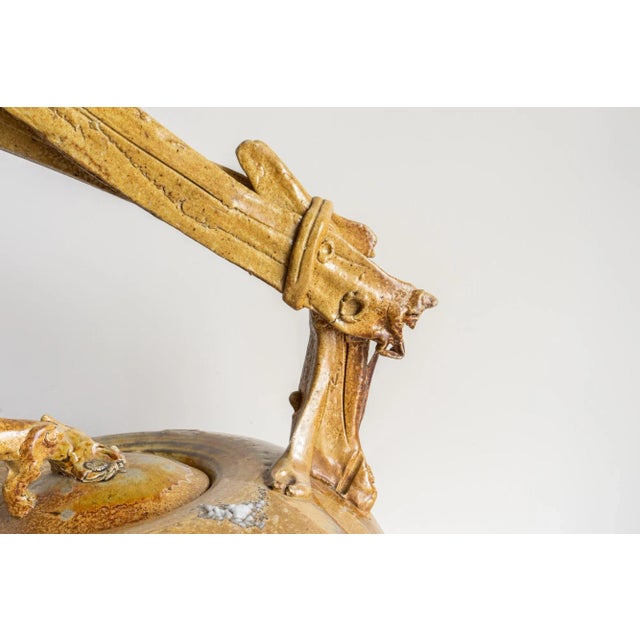 Tan Vintage Large Studio Ceramic Sculpture For Sale - Image 8 of 9