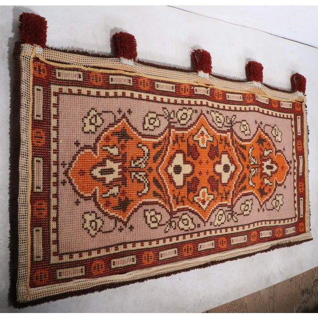 Mid 20th Century Vintage 1970's Yarn Wall Hanging For Sale - Image 5 of 7