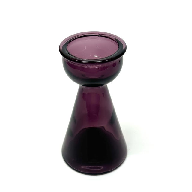 Glass Vintage Conical Amethyst Glass Vessel Curation - Group of 6 For Sale - Image 7 of 10