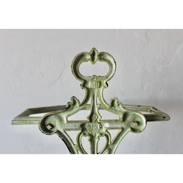 Light Green Late 19th Century Victorian Cast Iron Umbrella Stand For Sale - Image 8 of 11