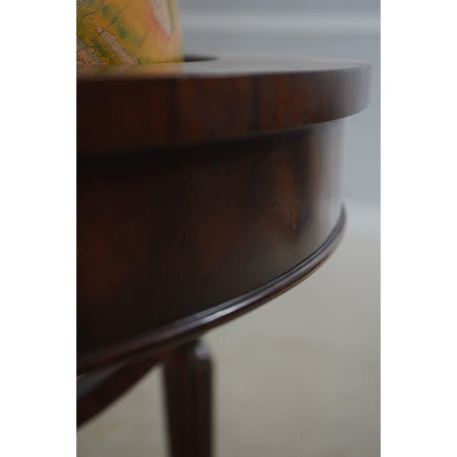 Maitland Smith English Style Mahogany Globe on Stand For Sale - Image 13 of 16