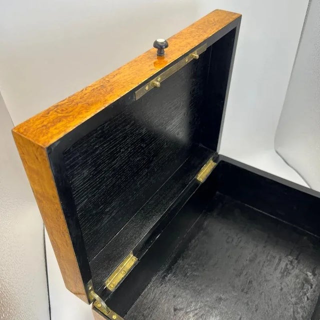 Biedermeier Box in Ice Birch and Brass, Germany, 1840s For Sale - Image 16 of 18