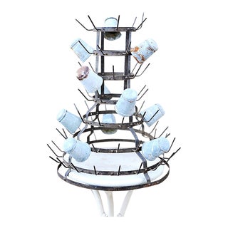 Early 20th Century Large French Bottle Drying Rack For Sale