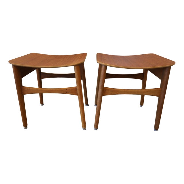 Danish Stool in Teak and Oak, 1960s For Sale