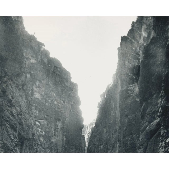 Mid-Century Modern Cowboy, Canyon, 1960s, Black and White Photograph For Sale - Image 3 of 5