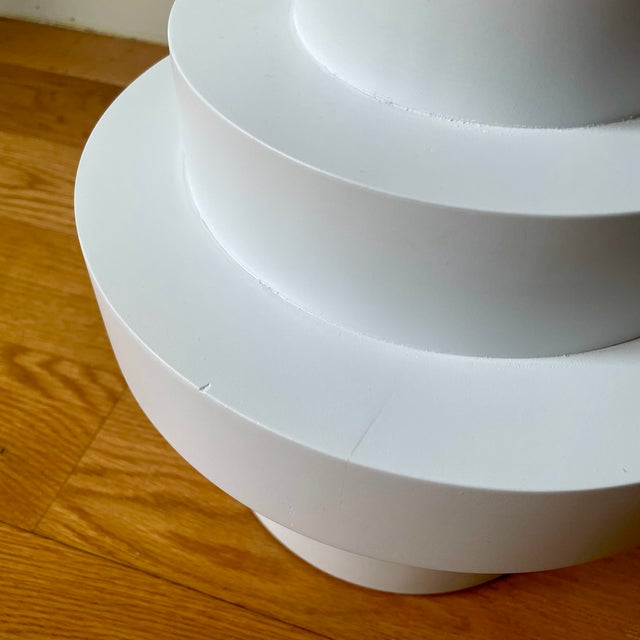 Sass Tall Side Table, White, Modern, Wood End Table, Factory 2nd, Modern Accent Table, Pedestal For Sale - Image 10 of 11