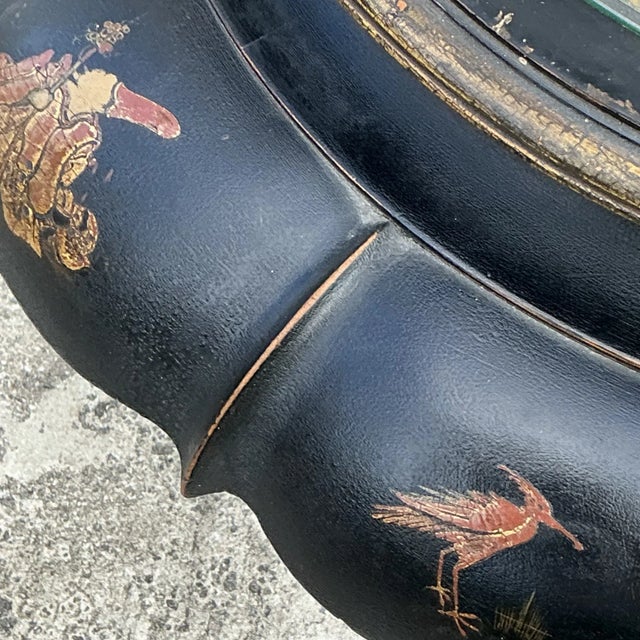 Mid 20th Century Vintage Asian Chinoiserie Bat Wing Coffee Table For Sale - Image 5 of 7