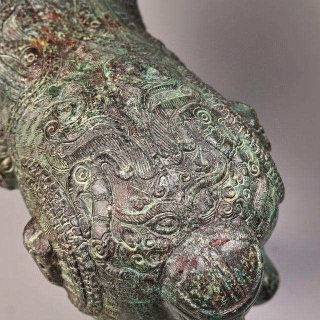 Early 20th Century Bronze Ram Sculpture – 9.1" Archaic Style Animal Figure With Inscription For Sale - Image 9 of 10