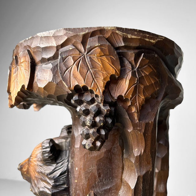1960s Wood Carved Bear Stand, Ainu Art, Hokkaido, Japan, 1960s For Sale - Image 5 of 18