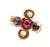 Chanel 18k Yellow Gold Pink Green Tourmaline Ring sz 4.5 For Sale In Philadelphia - Image 6 of 7