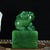Shoushan Green Stone Seal, Carved Ancient Beast Chop, Chinese Scholar Stone Stamp With Gilded Inscription For Sale In Los Angeles - Image 6 of 9