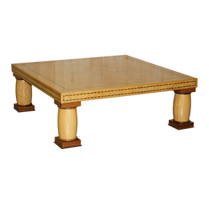 Large Burr Walnut, Satinwood & Oak Coffee Table by Andrew Varah